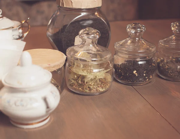 Different tea on table — Stock Photo, Image