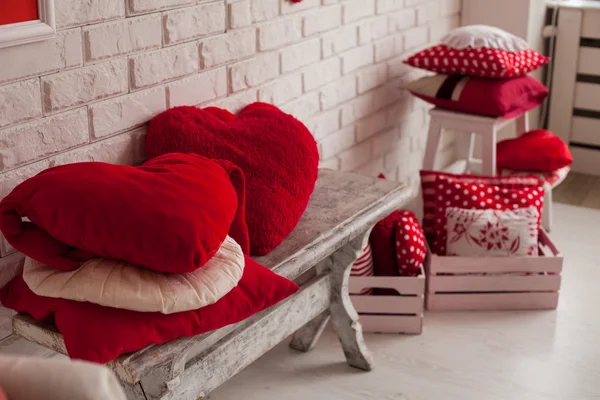 Beautiful pillows all around — Stock Photo, Image
