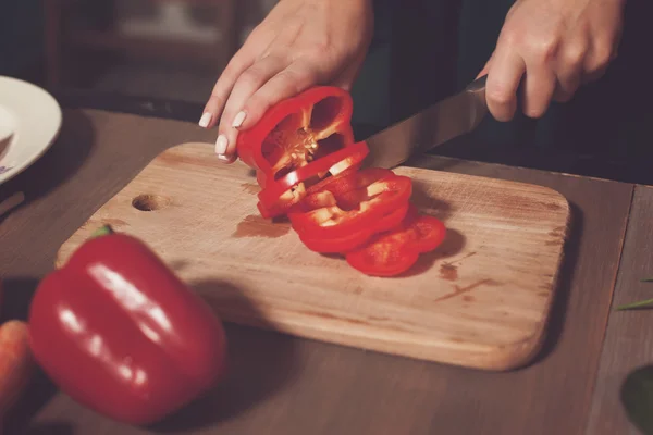 Pepper into rings — Stock Photo, Image