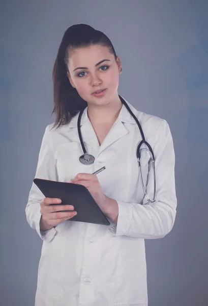 Nurse is noting — Stock Photo, Image