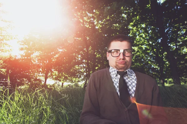 Ein Mann mit Brille — Stockfoto