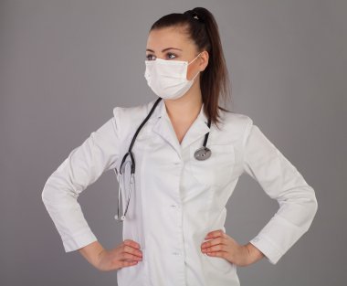 Nurse with robe clipart