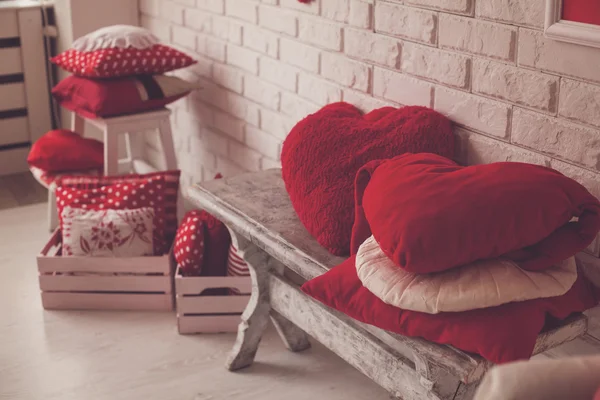 Dookoła piękne poduszki — Zdjęcie stockowe
