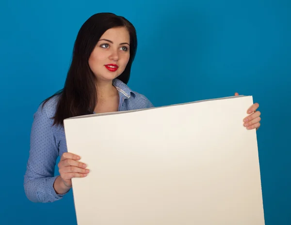 Vrouw in blauw — Stockfoto