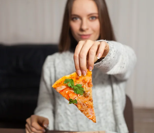 Skiva Pizza — Stockfoto