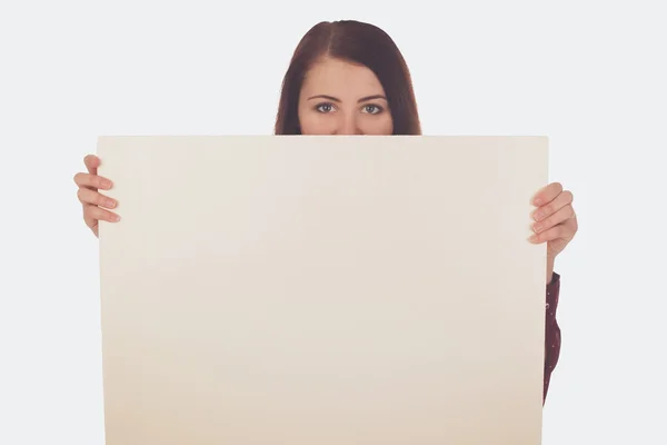 Canvas in hands — Stock Photo, Image