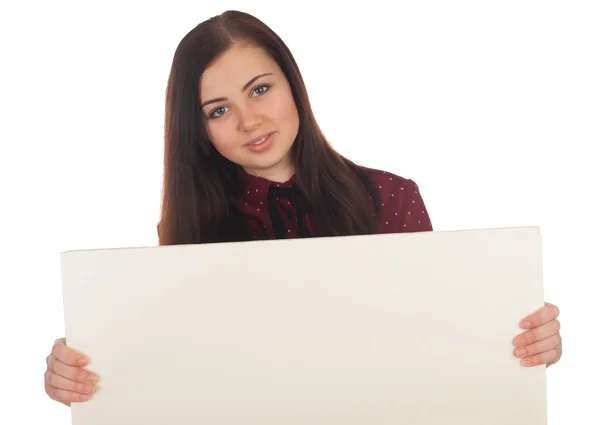 Vrouw en een canvas — Stockfoto