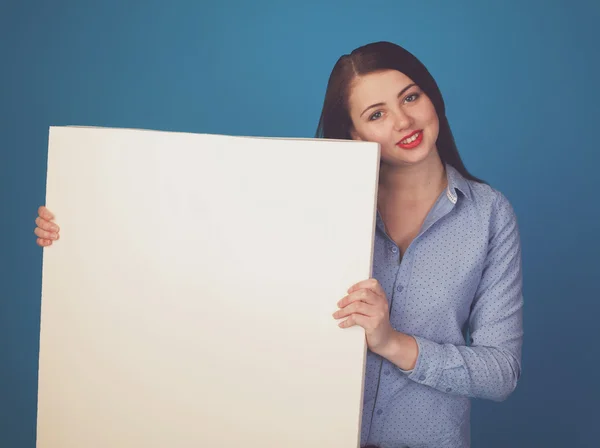 Vrouw in blauw — Stockfoto