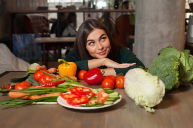 Kadın ve sebze rüya