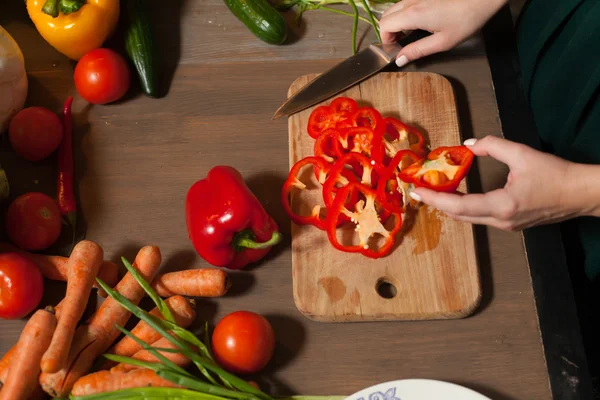 Tasty rings of pepper — Stock Photo, Image