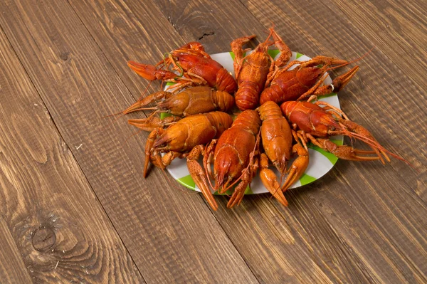 Fresh crayfishes on the plate — Stock Photo, Image