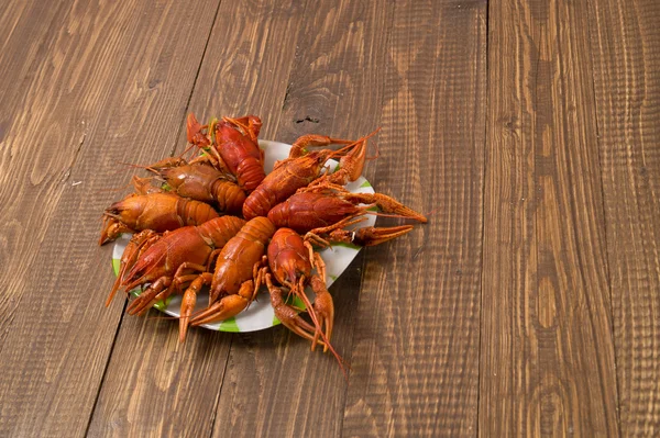 Fresh crayfishes on the plate — Stock Photo, Image