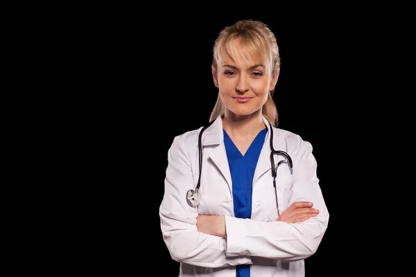 Attractive doctor with stethoscope — Stock Photo, Image