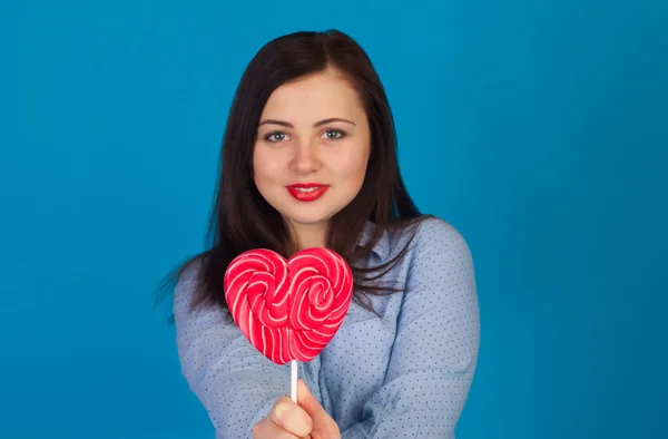 Dulces y mujeres en azul —  Fotos de Stock