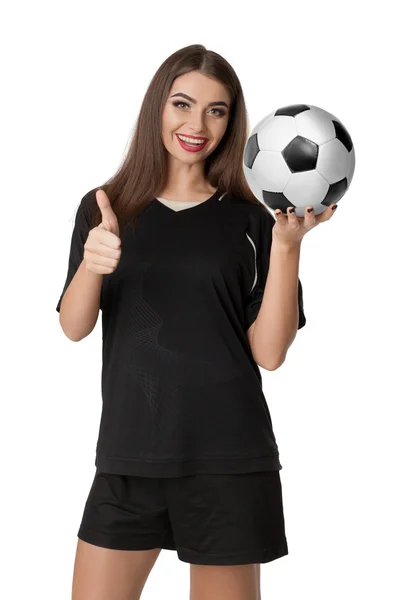 Mujer futbolista — Foto de Stock