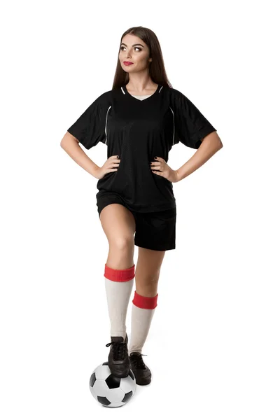 Mujer futbolista — Foto de Stock