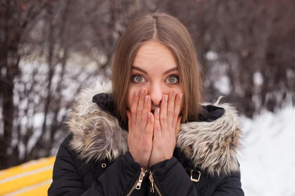 Woman and winter — Stock Photo, Image