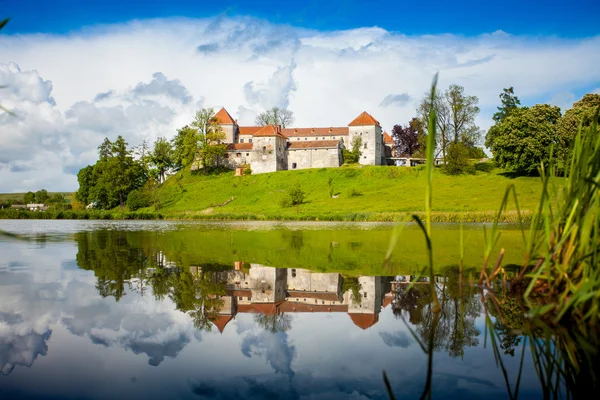 Gamla slott omgivet med sommaren naturen — Stockfoto