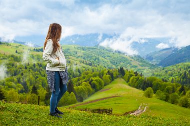 Güzel dağ görünümünden