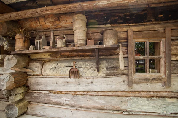 O interior da casa de madeira — Fotografia de Stock