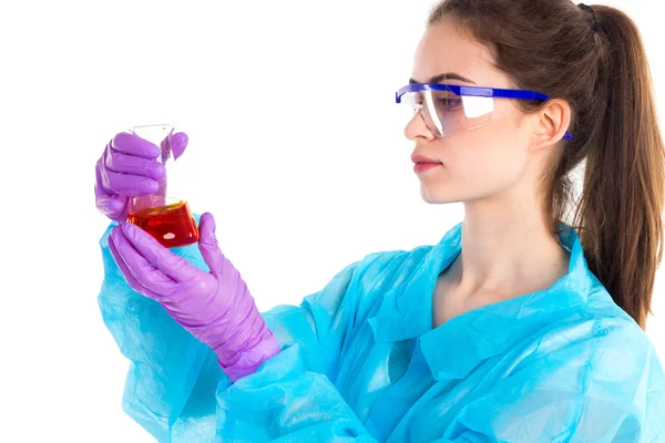 Liquids are transfused by woman — Stock Photo, Image