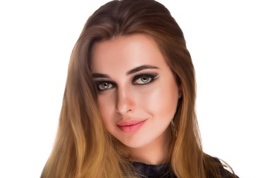 Kadın harika makyaj