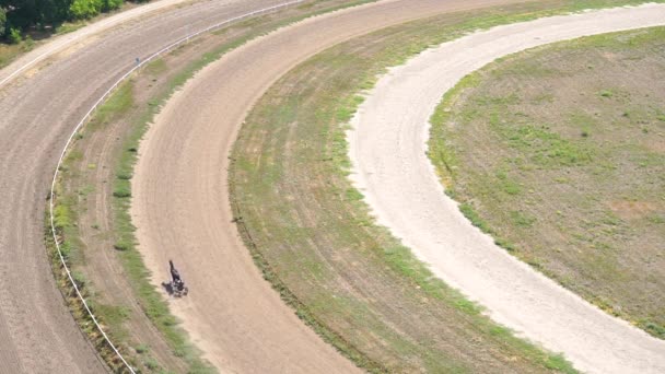 Sele Racers on Horse Race Track Hippodrome — Stockvideo