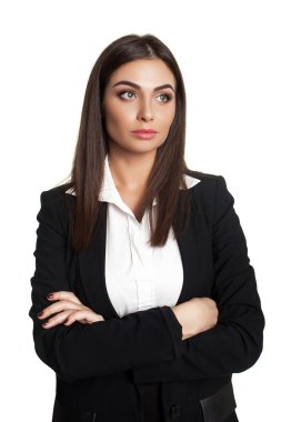 İş takım elbiseli çekici modeli