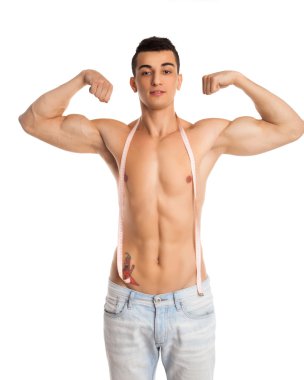 Erkek kot pantolon kas gösterilen