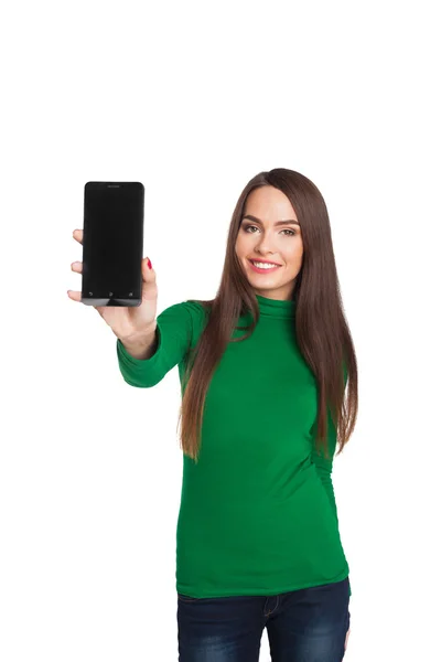 Mädchen mit Handy — Stockfoto