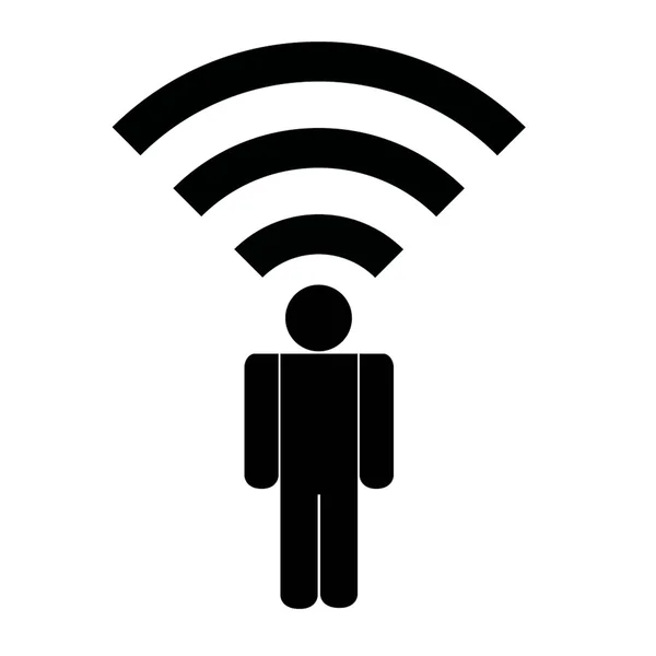 WiFi людина — стоковий вектор