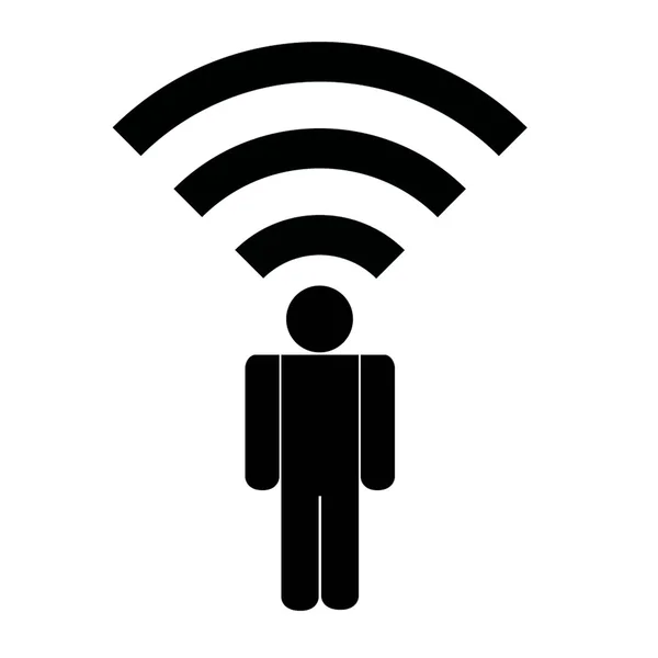 Wifi-Mann — Stockvektor