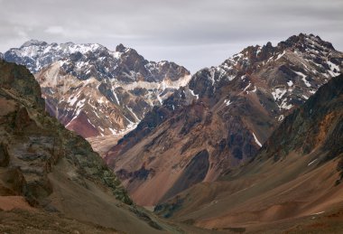 Aconcagua Milli Parkı dağlarda. Andes, Arjantin