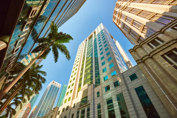 Skyskrapor i central business district i Singapore — Stockfoto