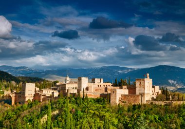 Alhambra Kalesi. Granada, İspanya
