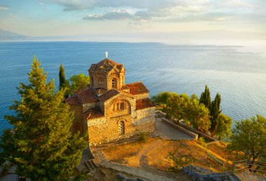 Church of St. John at Kaneo. Ohrid, Macedonia clipart
