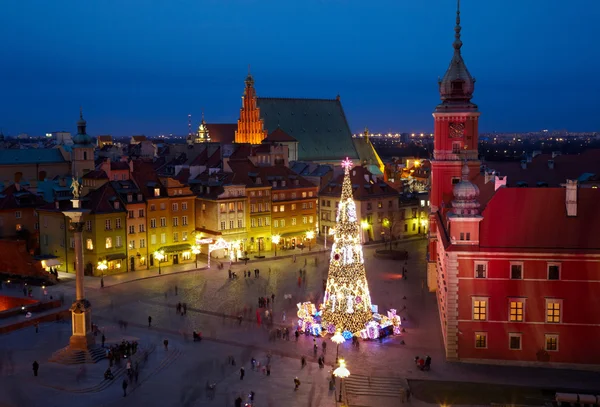 Decoraciones de Navidad en Varsovia, Polonia . —  Fotos de Stock