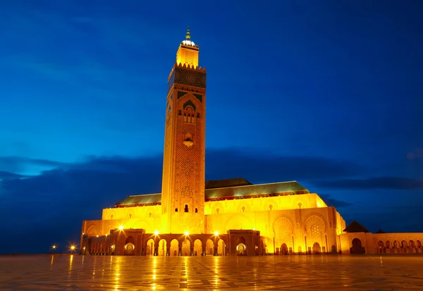 Τζαμί του Hassan ΙΙ στην Καζαμπλάνκα, Μαρόκο Αφρικής — Φωτογραφία Αρχείου