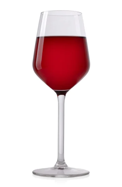 Κόκκινο ποτήρι κρασιού απομονωμένο σε λευκό φόντο — Φωτογραφία Αρχείου