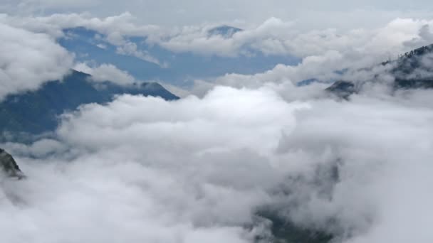 Timelapse of Foggy Himalayas mountains. Nepal — Stock Video