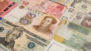 Çeşitli para birimi Not arka planı.