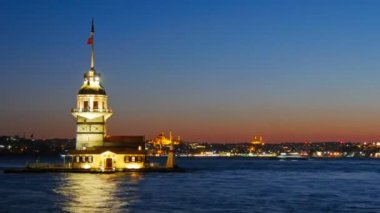 Kız Kulesi zaman atlamalı. Istanbul, Türkiye
