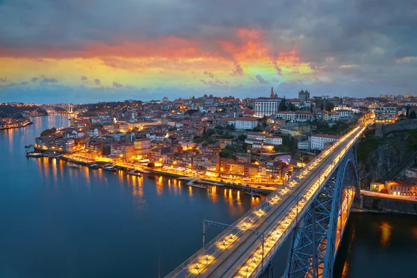 Citylights, Porto, Portekiz — Stok fotoğraf