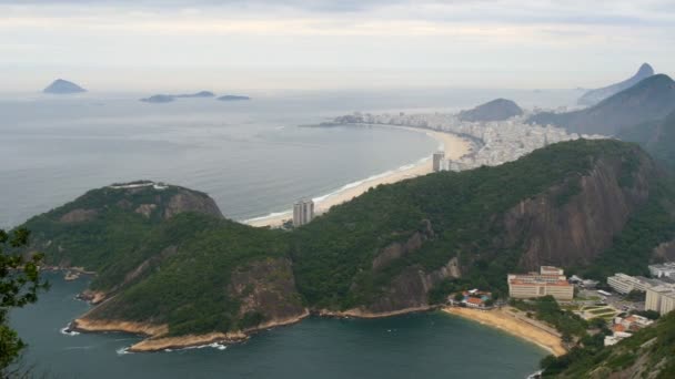 Vista nocturna de Río de Janeiro, Brasil — Vídeos de Stock