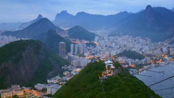 Panning shot of Rio de Janeiro, Brasil — Vídeo de Stock