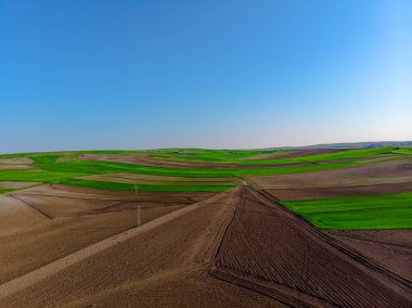 Bereketli ve tarıma elverişli alanlara hava manzarası