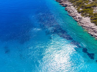 Bodrum 'daki Ege Denizi' nin havadan görünüşü