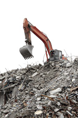 Ev üzerinde çalışıyor Ekskavatör