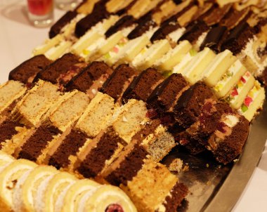 Bir meyve kek yakın çekim.