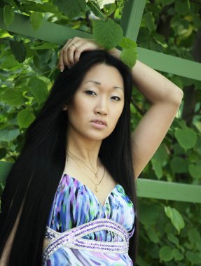 portre genç Asyalı kadın açık